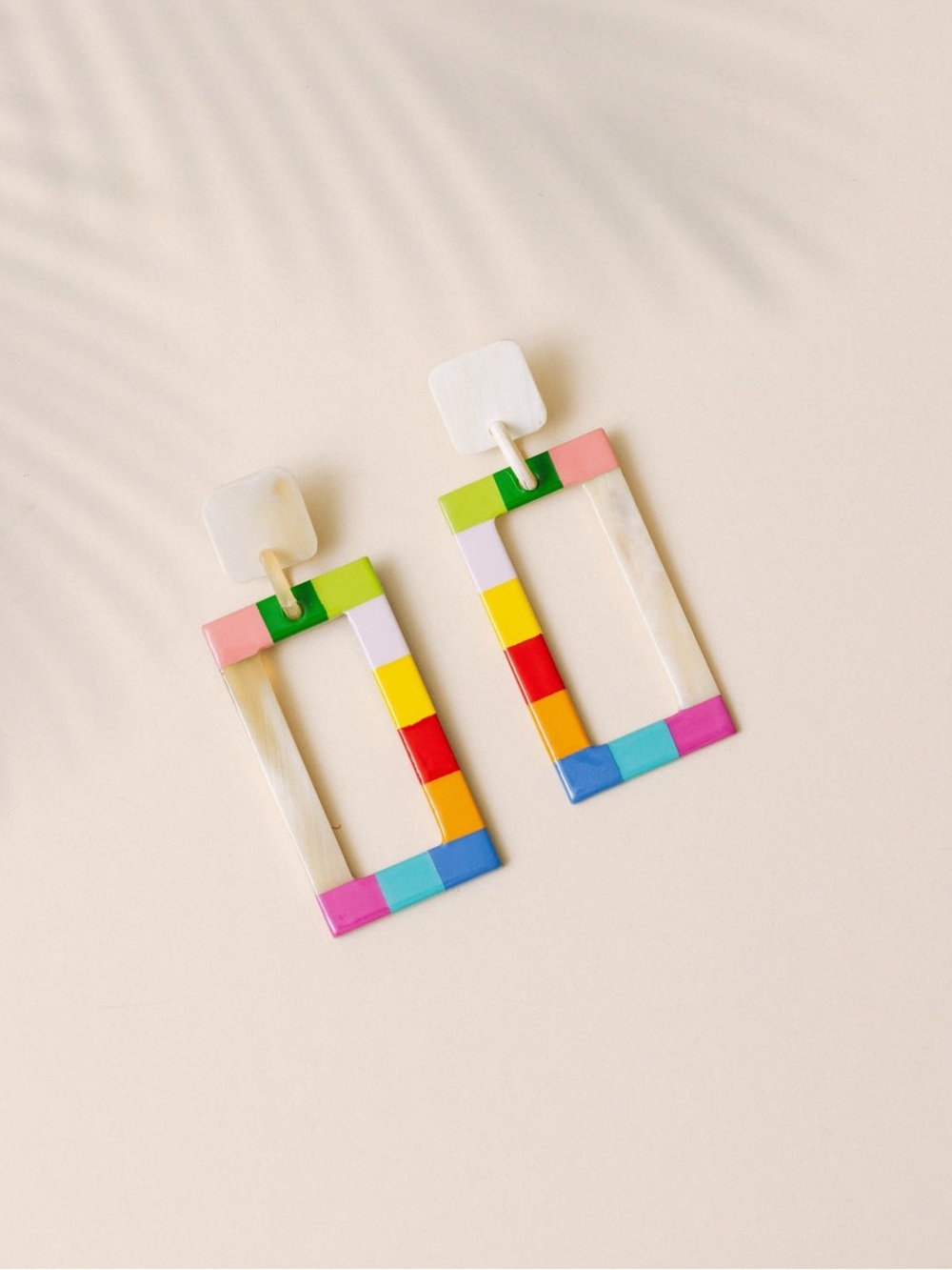 NWT SUNSHINE TIENDA RAINBOW COLORBLOCK EARRINGS 🌈
